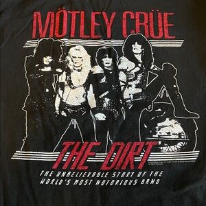Motley Crue The Dirt Graphic TShirt Black Size Medium